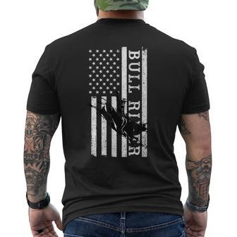 Bull Rider Bull Riding Cowboy Rodeo American Us Ranch Gift Rodeo Funny Gifts Mens Back Print T-shirt | Mazezy