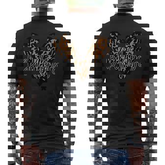 Bulldogs Heart School Sports Fan Team Spirit Men's T-shirt Back Print - Seseable