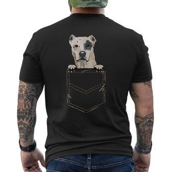 Bully Kutta Indian Mastiff Puppy For A Dog Owner Pocket Men's T-shirt Back Print | Mazezy