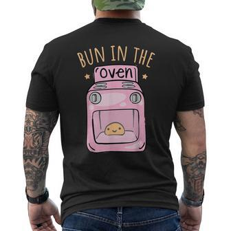 Bun In The Oven Baby Announcement Men's T-shirt Back Print - Seseable