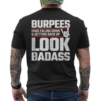 Burpees Meme - Fitness Quote - Exercise Joke - Funny Workout Mens Back Print T-shirt | Mazezy