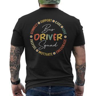 Bus Driver Squad Appreciation Week Back To School Driver Funny Gifts Mens Back Print T-shirt | Mazezy
