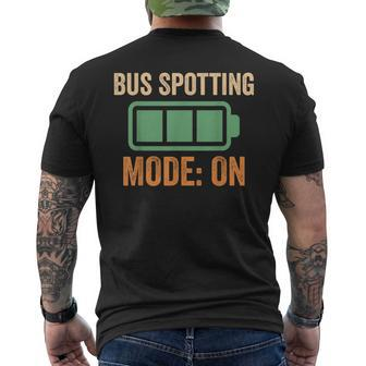 Bus Spotting Mode On Battery Men's T-shirt Back Print | Mazezy