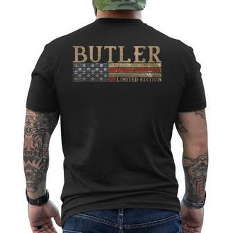Butler Job Title Profession Birthday Worker Idea Men's Back Print T-shirt | Mazezy