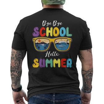 By By School Hello Summer Happy Last Day Of School Mens Back Print T-shirt - Seseable