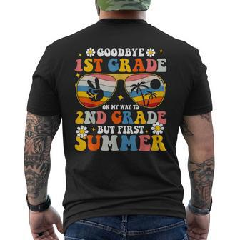 Bye Bye First 1St Grade Hello Summer Last Day Of School Mens Back Print T-shirt - Thegiftio UK