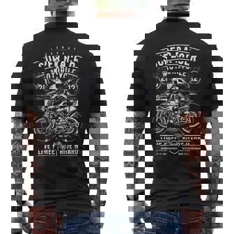Cafe Racer Retro Motorcycle Biker Men's Back Print T-shirt | Mazezy
