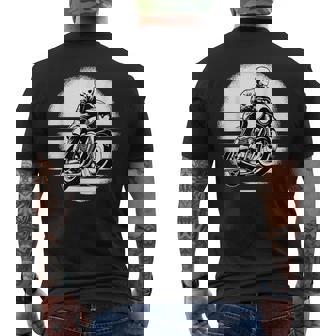 Cafe Racer Rider Skeleton Cafe Racer Bench Motorcycle Jacket Men's Back Print T-shirt | Mazezy