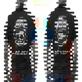 Cafe Racer Trendy Simple Helmet Motorcycle Men's Back Print T-shirt | Mazezy