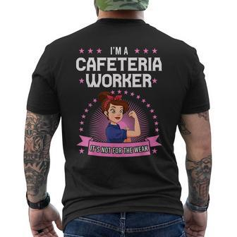 Cafeteria Worker Strong Woman Lunch Lady Food Service Crew Men's T-shirt Back Print - Monsterry