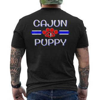 Cajun Bdsm Puppy Fetish Pride Human Pup Play Kink Gift Mens Back Print T-shirt | Mazezy
