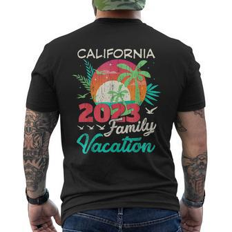 California 2023 Family Vacation Matching Fun Beach Summer Family Vacation Funny Designs Funny Gifts Mens Back Print T-shirt | Mazezy