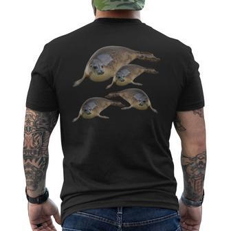 California Sea Lions Marine Mammal Seals Men's T-shirt Back Print | Mazezy