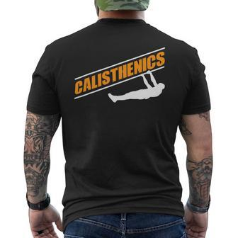 Calisthenics Freeletics Fitness Workout Pullup Handstand Mens Back Print T-shirt - Monsterry