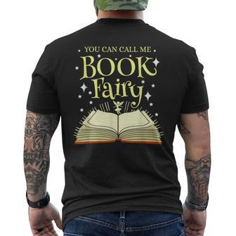 You Can Call Me Book Fairy Librarian Men's T-shirt Back Print | Mazezy