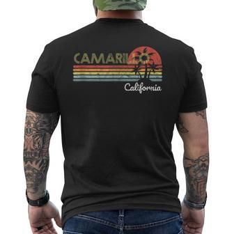Camarillo Ca California Visitor Native Tourist 70S 80S Men's T-shirt Back Print | Mazezy