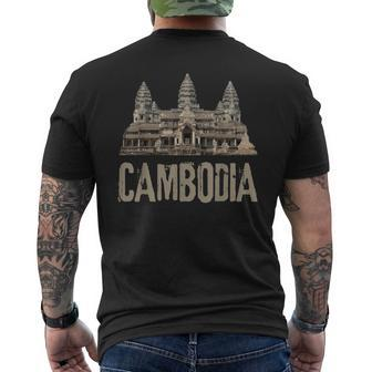 Cambodia Angkor Wat Khmer Historical Temple Men's T-shirt Back Print | Mazezy AU