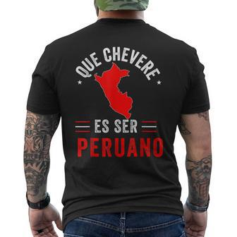 Camiseta Peruana Peruvian Flag Pride Peru Map Men Hombre Mens Back Print T-shirt - Thegiftio UK