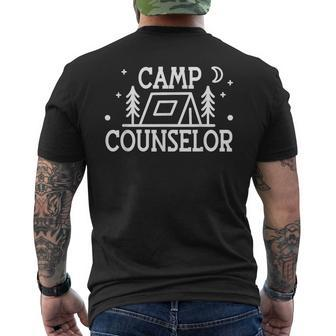 Camp Counselor Staff - Graphic Minimal Mens Back Print T-shirt | Mazezy