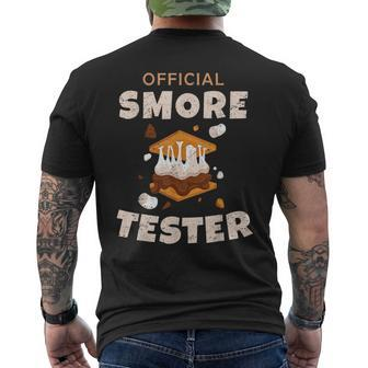 Camping Crew Official Smore Tester Marshmallows Smores Mens Back Print T-shirt | Mazezy