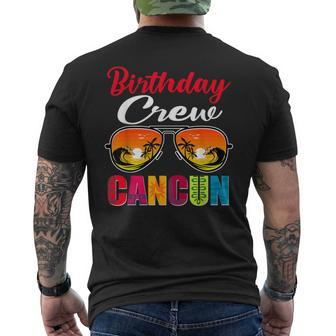 Cancun Mexico Birthday Crew 2023 Vacation Group Matching Men's T-shirt Back Print | Mazezy