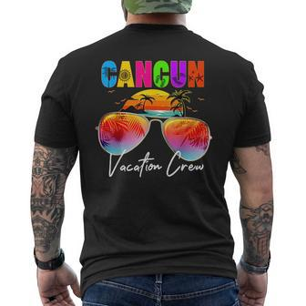 Cancun Mexico Vacation Crew Group Matching Mens Back Print T-shirt - Seseable
