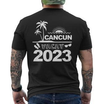 Cancun Vacation 2023 Beach Trip Reunion Family Matching Mens Back Print T-shirt - Seseable