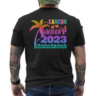 Cancun Vacation 2023 Making Memories Together Summer 2023 Mens Back Print T-shirt | Mazezy