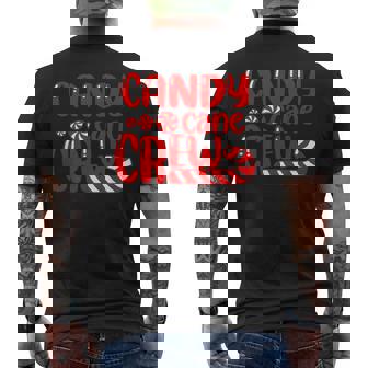Candy Cane Crew Matching Family Group Candy Lover Pajamas Men's T-shirt Back Print - Monsterry