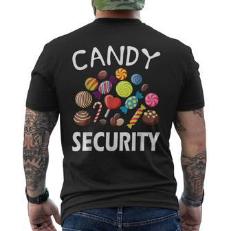 Candy Security Halloween Costume Party T Men's T-shirt Back Print - Seseable