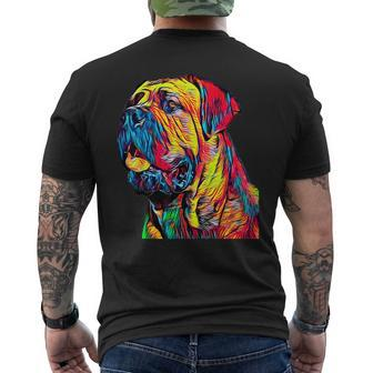Cane Corso Italian Mastiff Dog Head Mens Back Print T-shirt | Mazezy