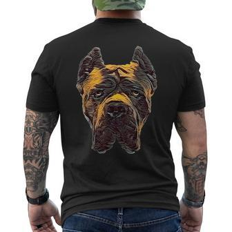 Cane Corso Italian Mastiff Head Dog Portrait Mens Back Print T-shirt | Mazezy