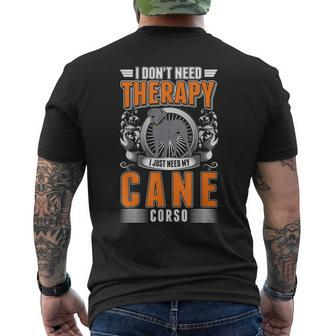 Cane Corso Therapy Italian Mastiff Mens Back Print T-shirt | Mazezy