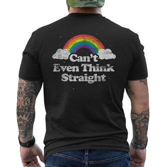 Cant Even Think Straight - Lgbt Gay Pride Month Lgbtq Mens Back Print T-shirt | Mazezy