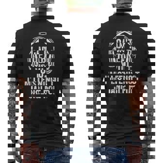 I Can't Hear You Listening To Jangle Pop Men's T-shirt Back Print | Mazezy