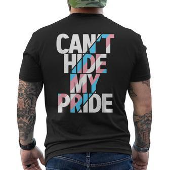 Cant Hide My Pride Transgender Trans Flag Ftm Mtf Lgbtq Mens Back Print T-shirt | Mazezy