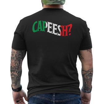 Capeesh Funny Italian Roots Proud Italia Italy Mens Back Print T-shirt | Mazezy
