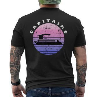 Capitaine French Pontoon Captain Boat Owner Boating Men's T-shirt Back Print | Mazezy