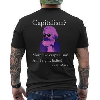 Capitalism More Like Crapitalism | Capitalism Sucks Mens Back Print T-shirt | Mazezy