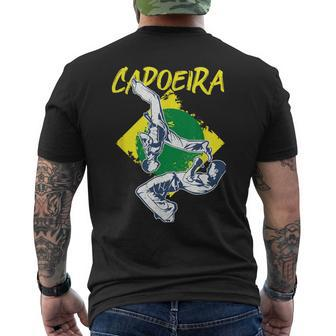 Capoeira Brazilian Flag Fight Capo Ginga Music Martial Arts Men's T-shirt Back Print | Mazezy