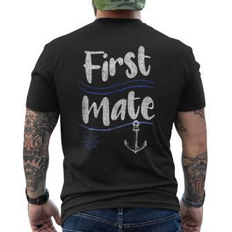 Captain Boater Boating Pontoon Summer Vacation Men's T-shirt Back Print | Mazezy