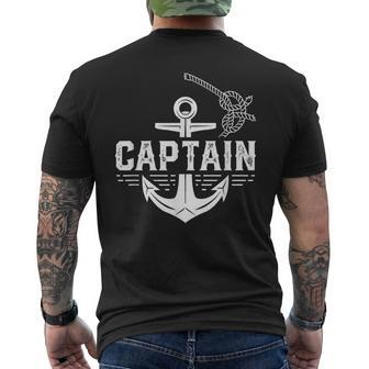 Captain Ship Boat Owner Skipper Lover Men's Back Print T-shirt | Mazezy