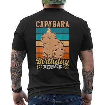 Capybara Birthday Squad Lover Capybaras Rodent Animal Mens Back Print T-shirt - Seseable
