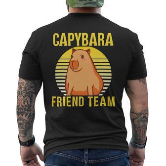 Capybara Friend Team Rodent Capybaras Animal Lover Mens Back Print T-shirt - Monsterry