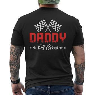 Car Racing Birthday Party Family Matching Daddy Pit Crew Racing Funny Gifts Mens Back Print T-shirt | Mazezy