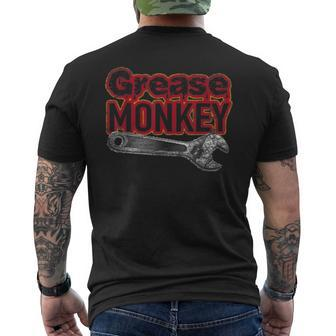 Car Racing Mechanic Grease Monkey Novelty Gift T Mechanic Funny Gifts Funny Gifts Mens Back Print T-shirt | Mazezy