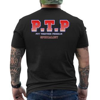 Car Salesman Life Ptp Specialist Mens Back Print T-shirt | Mazezy