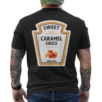 Caramel Sauce Halloween 2023 Costume Family Ketchup Mustard Men's T-shirt Back Print - Monsterry