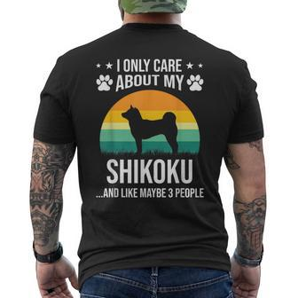 I Only Care About My Shikoku Dog Lover Men's T-shirt Back Print | Mazezy