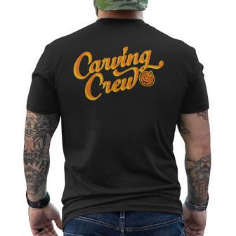 Carving Crew Pumpkin Carver Extraordinaire Jack O'lantern Men's T-shirt Back Print | Mazezy